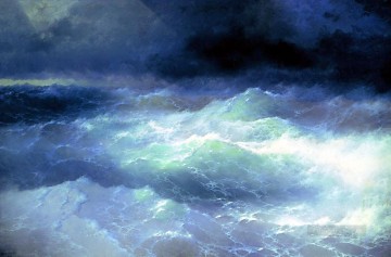 Landscapes Painting - Ivan Aivazovsky between the waves Seascape